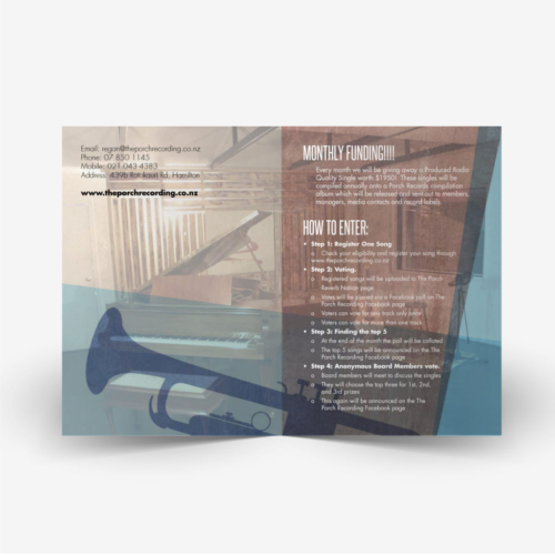 Porch Music Funding Brochure Design 2