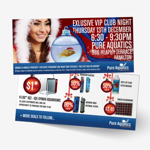 Pure Aquatics Invitation Flyer Design