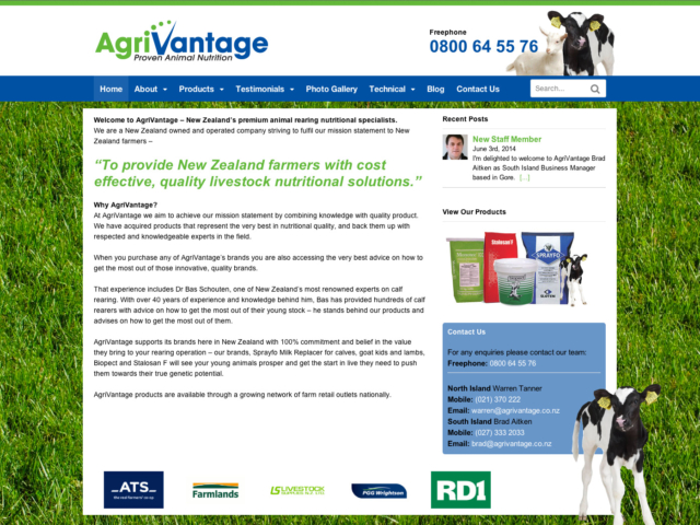 Agrivantage Website design