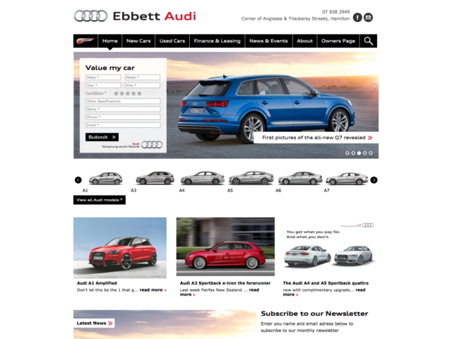 Ebbett Audi Website Development