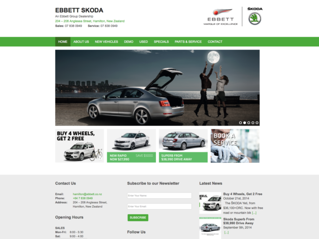 Ebbett Skoda Website Development